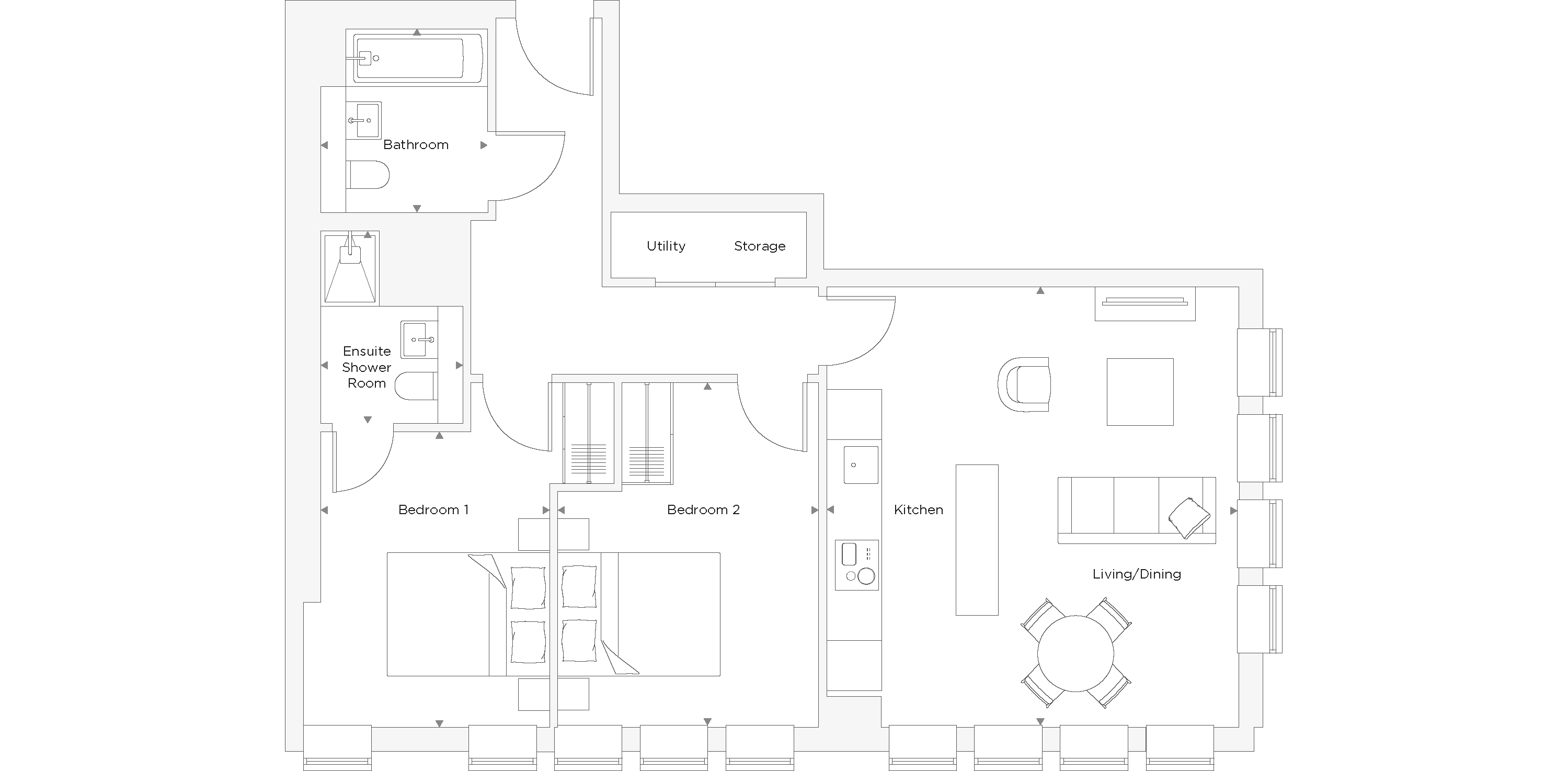 Two Bedroom Apartment C.1.05 Floor Plan