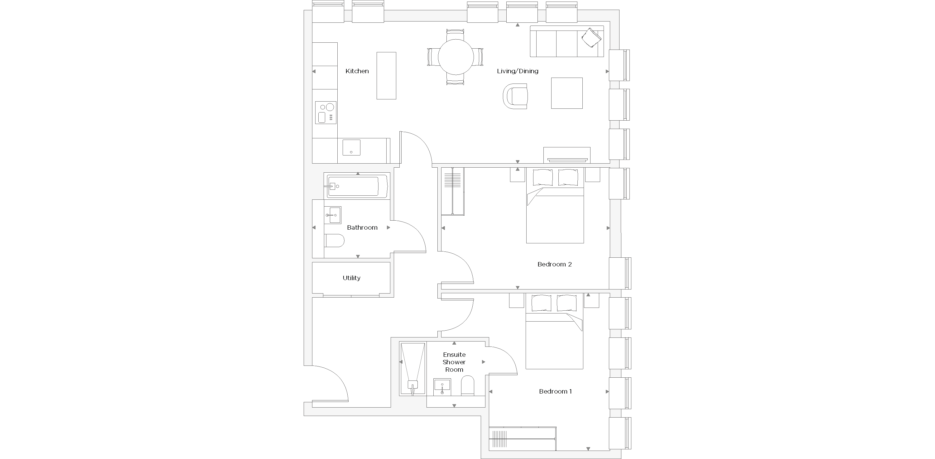 Two Bedroom Apartment C.2.03 Floor Plan