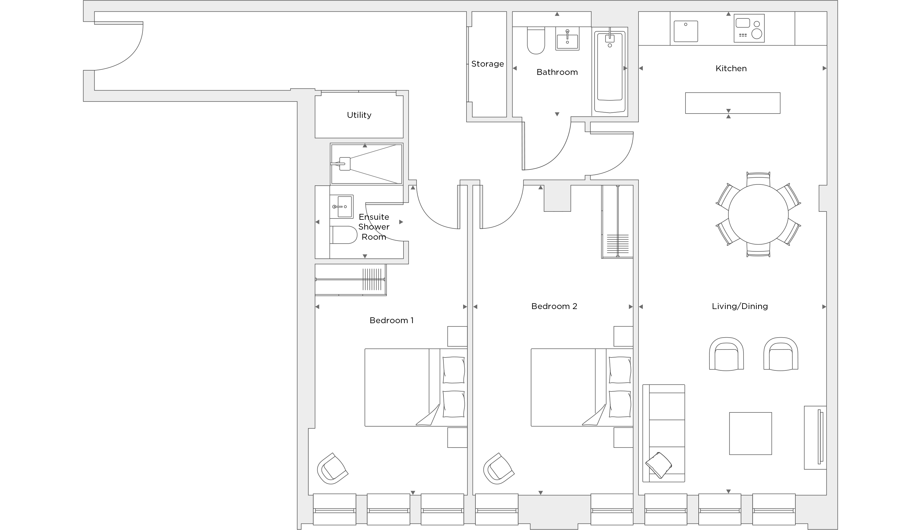 Two Bedroom Apartment A.2.05 Floor Plan