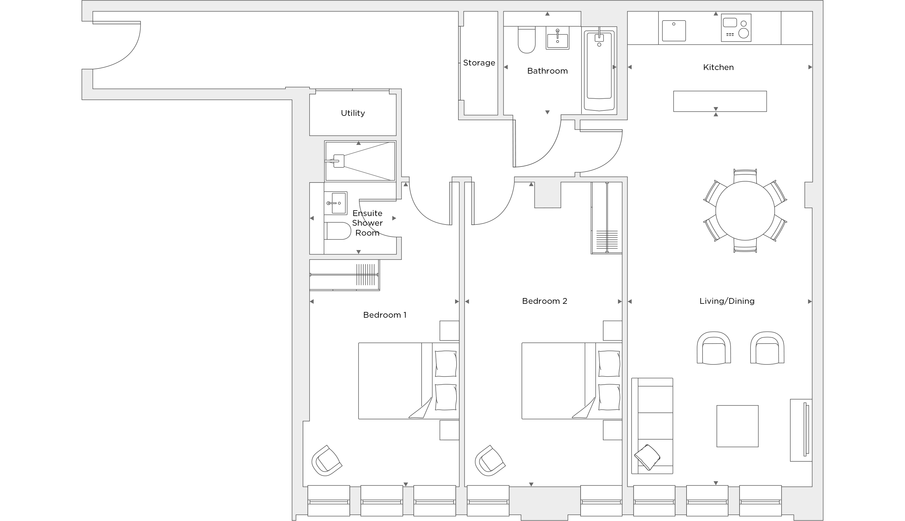Two Bedroom Apartment A.3.05 Floor Plan