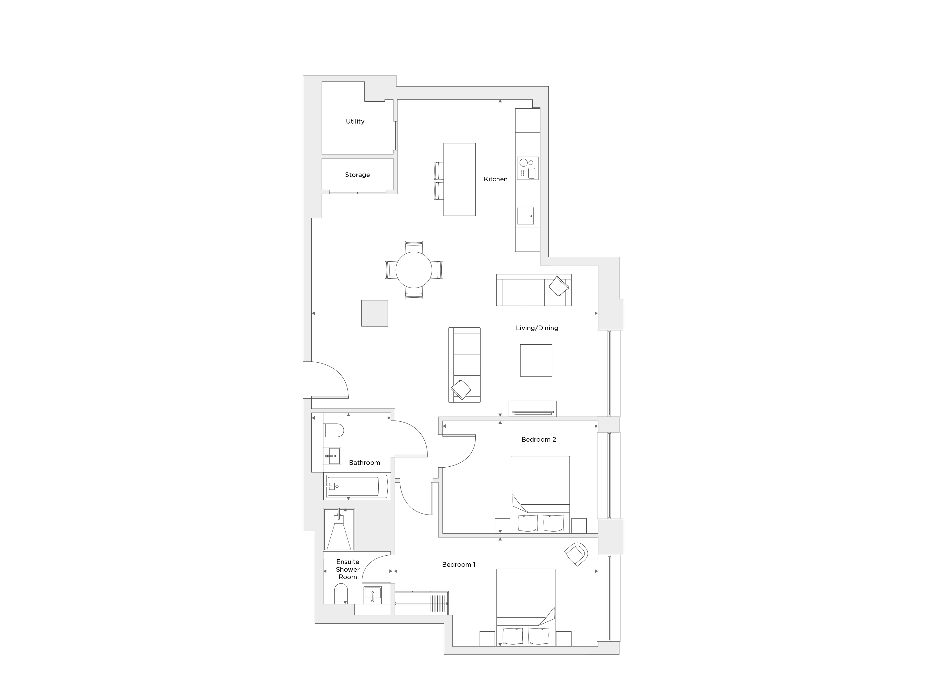 Two Bedroom Apartment A.3.18 Floor Plan