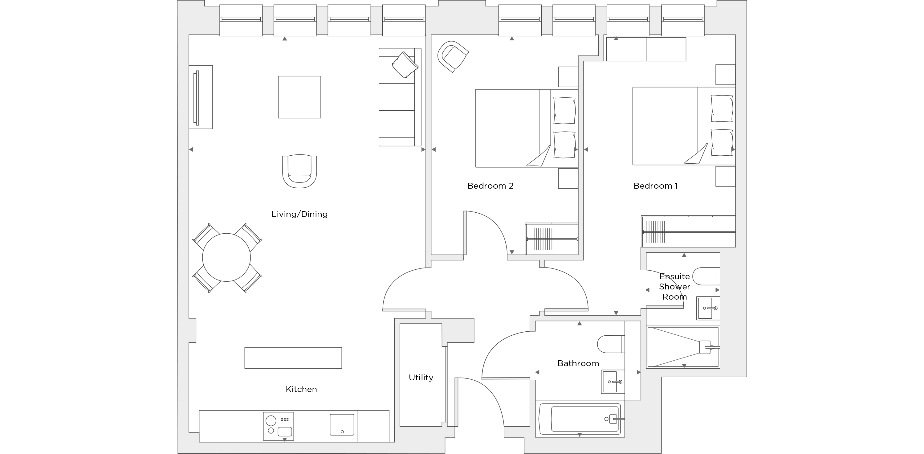 Two Bedroom Apartment A.5.07 Floor Plan