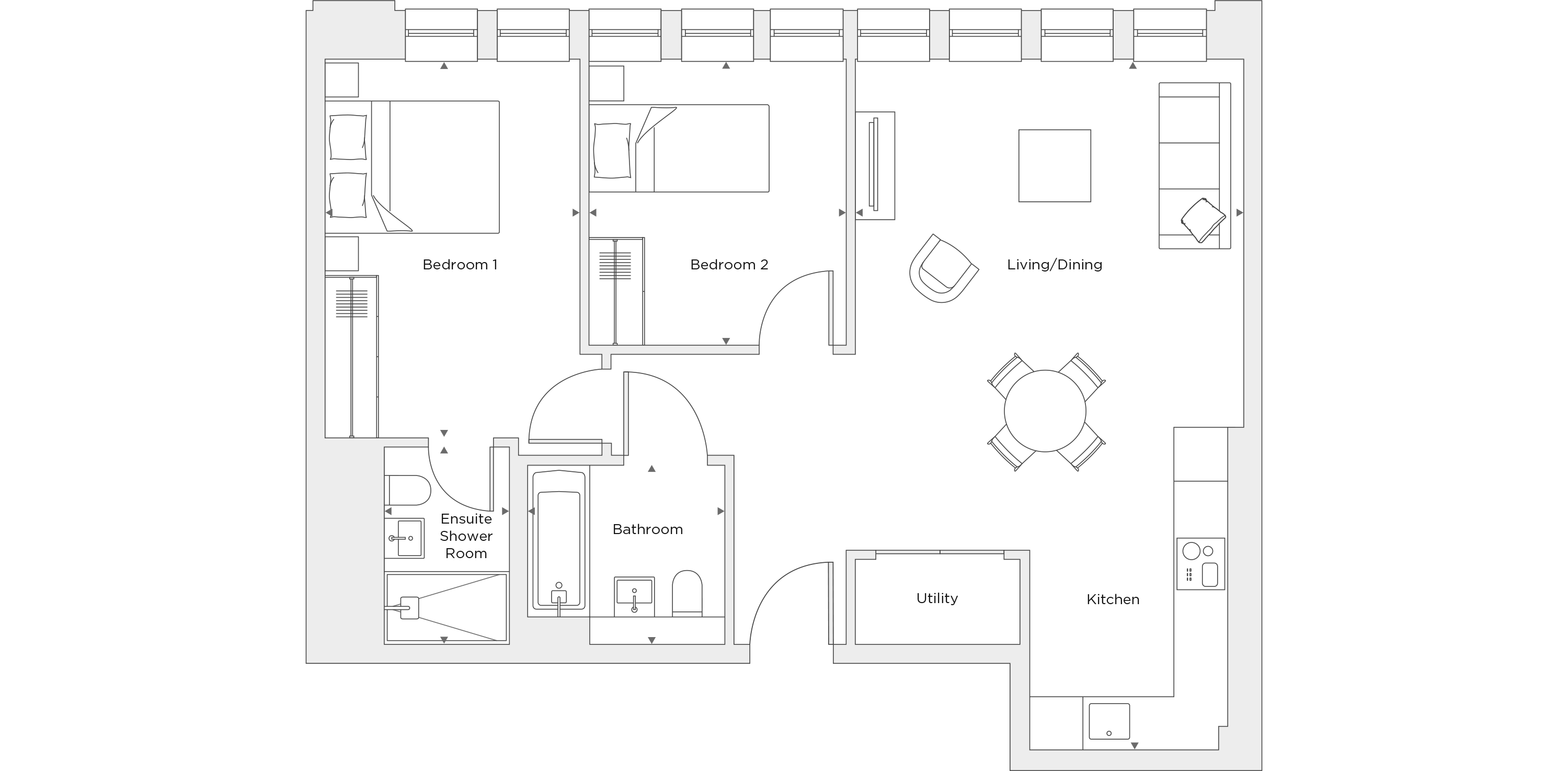 Two Bedroom Apartment B.0.02 Floor Plan