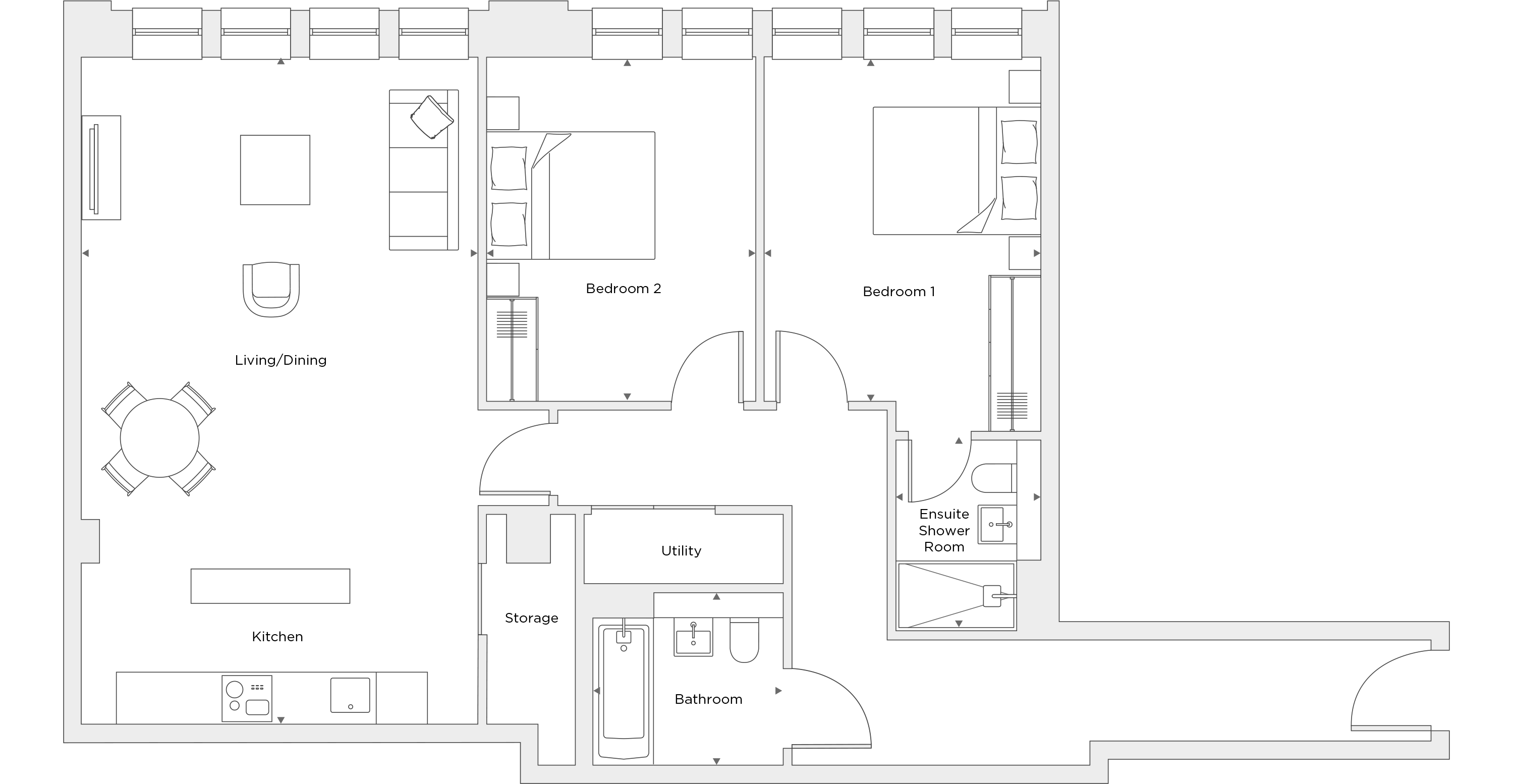 Two Bedroom Apartment B.2.01 Floor Plan