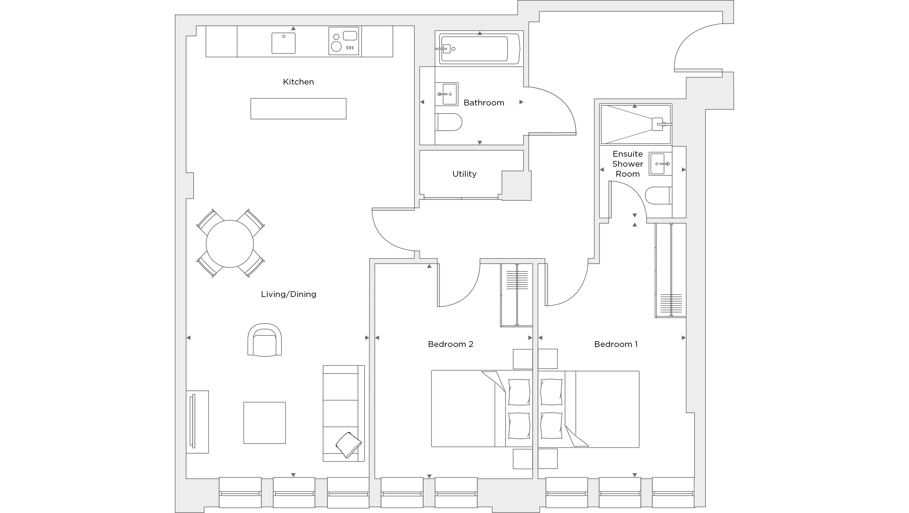 Two Bedroom Apartment B.2.19 Floor Plan