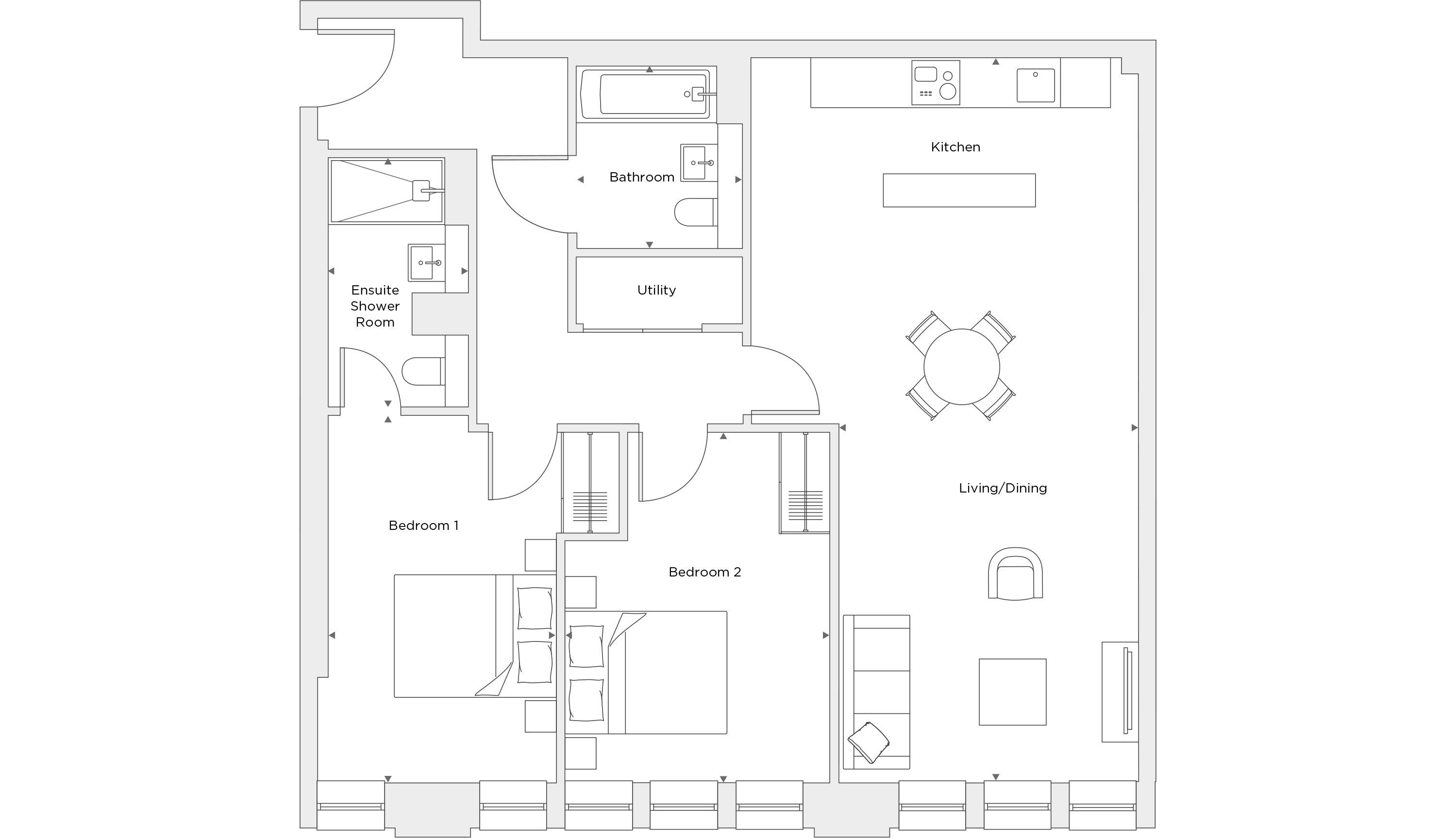Two Bedroom Apartment B.5.11 Floor Plan