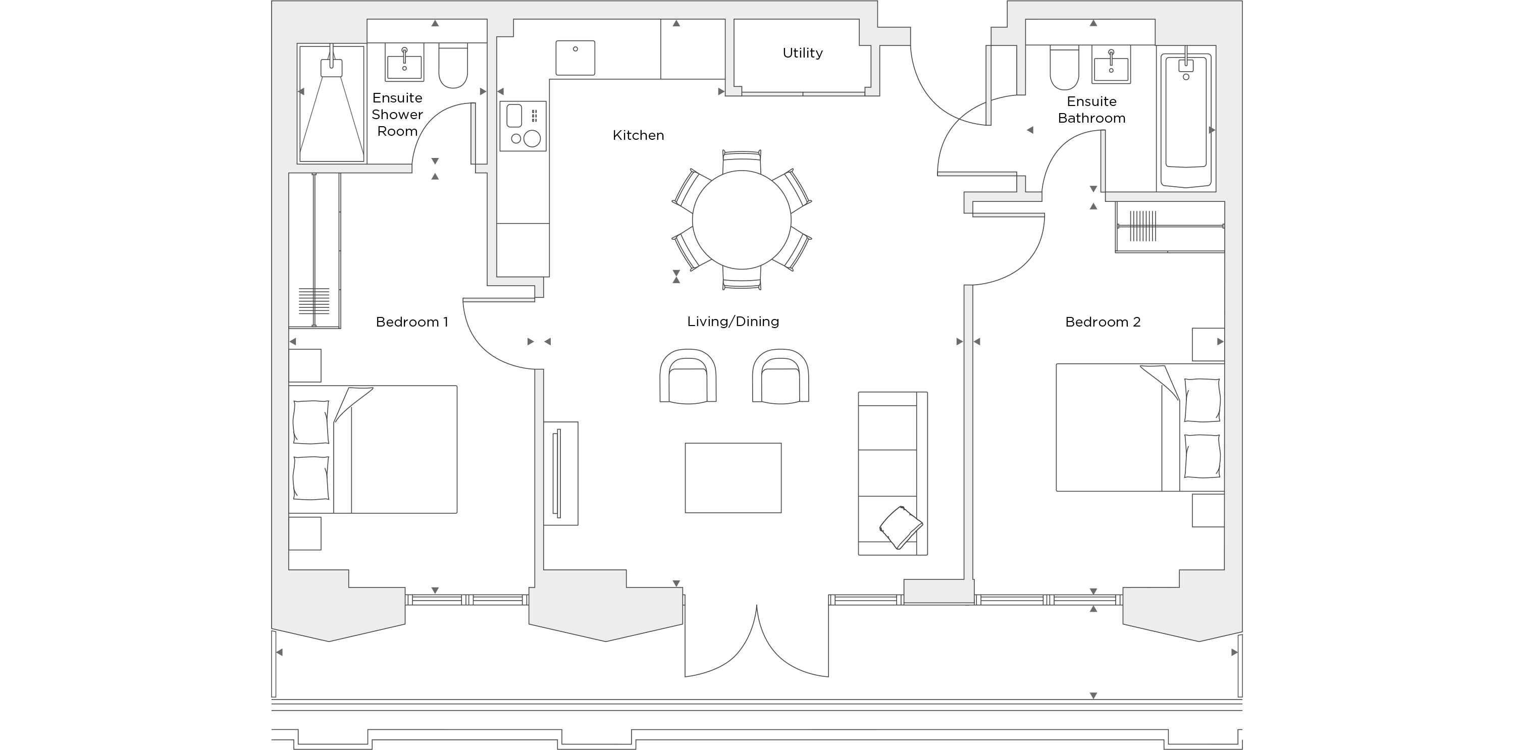 Two Bedroom Apartment B.6.04 Floor Plan