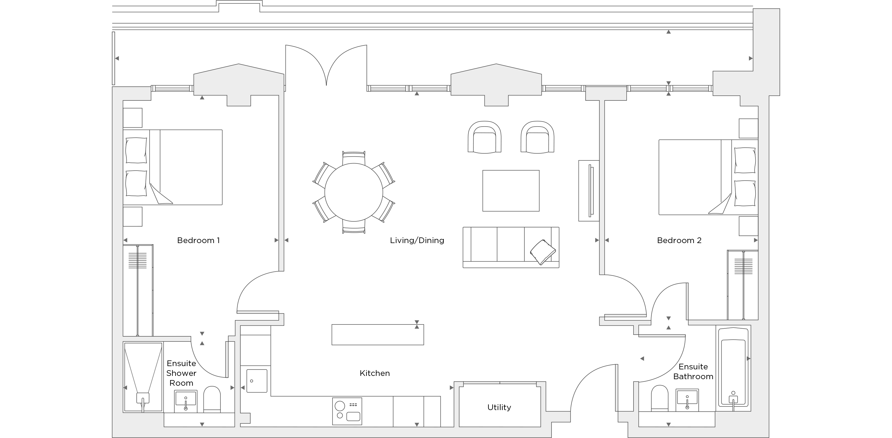 Two Bedroom Apartment B.6.13 Floor Plan