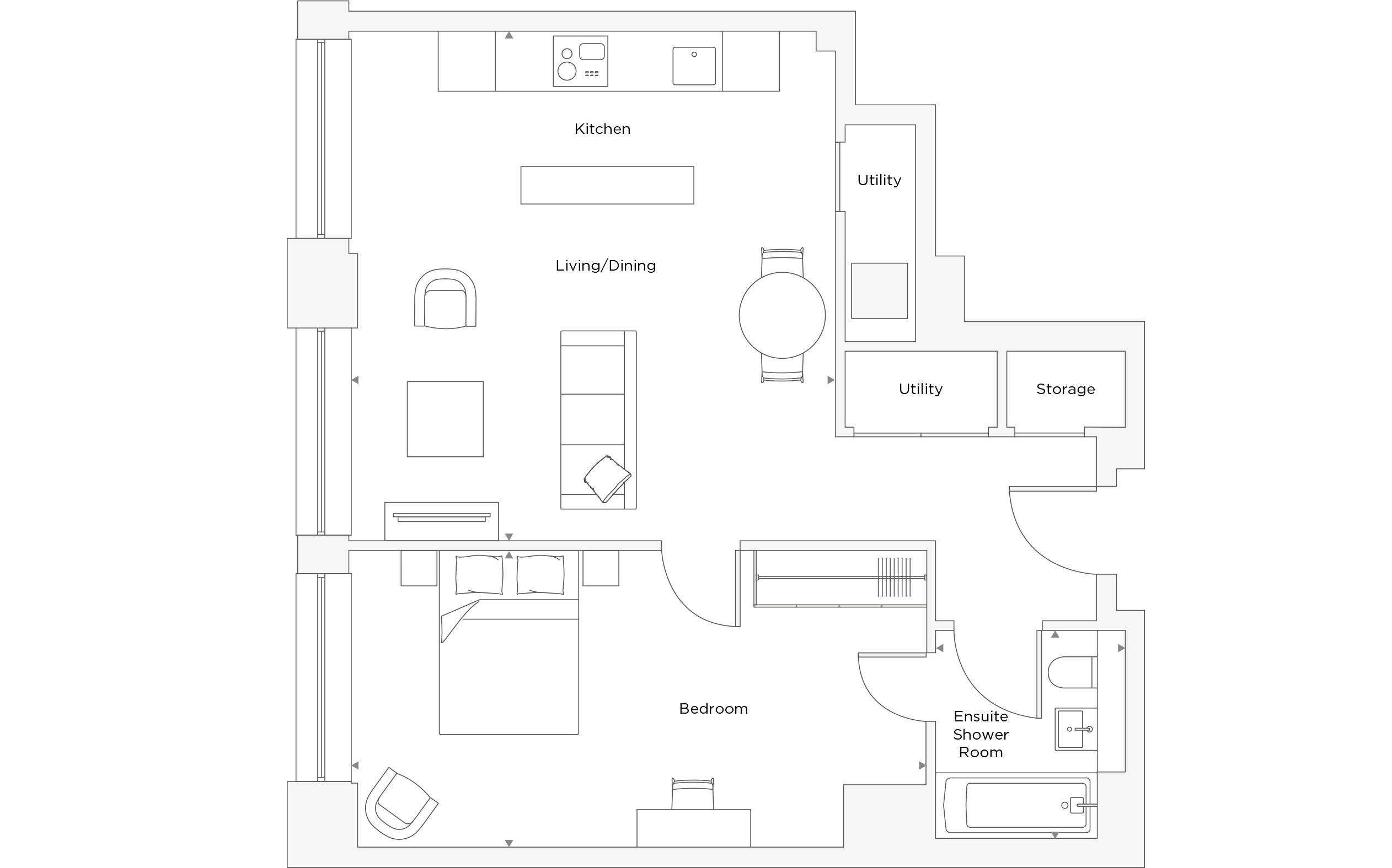 One Bedroom Apartment A.2.13 Floor Plan