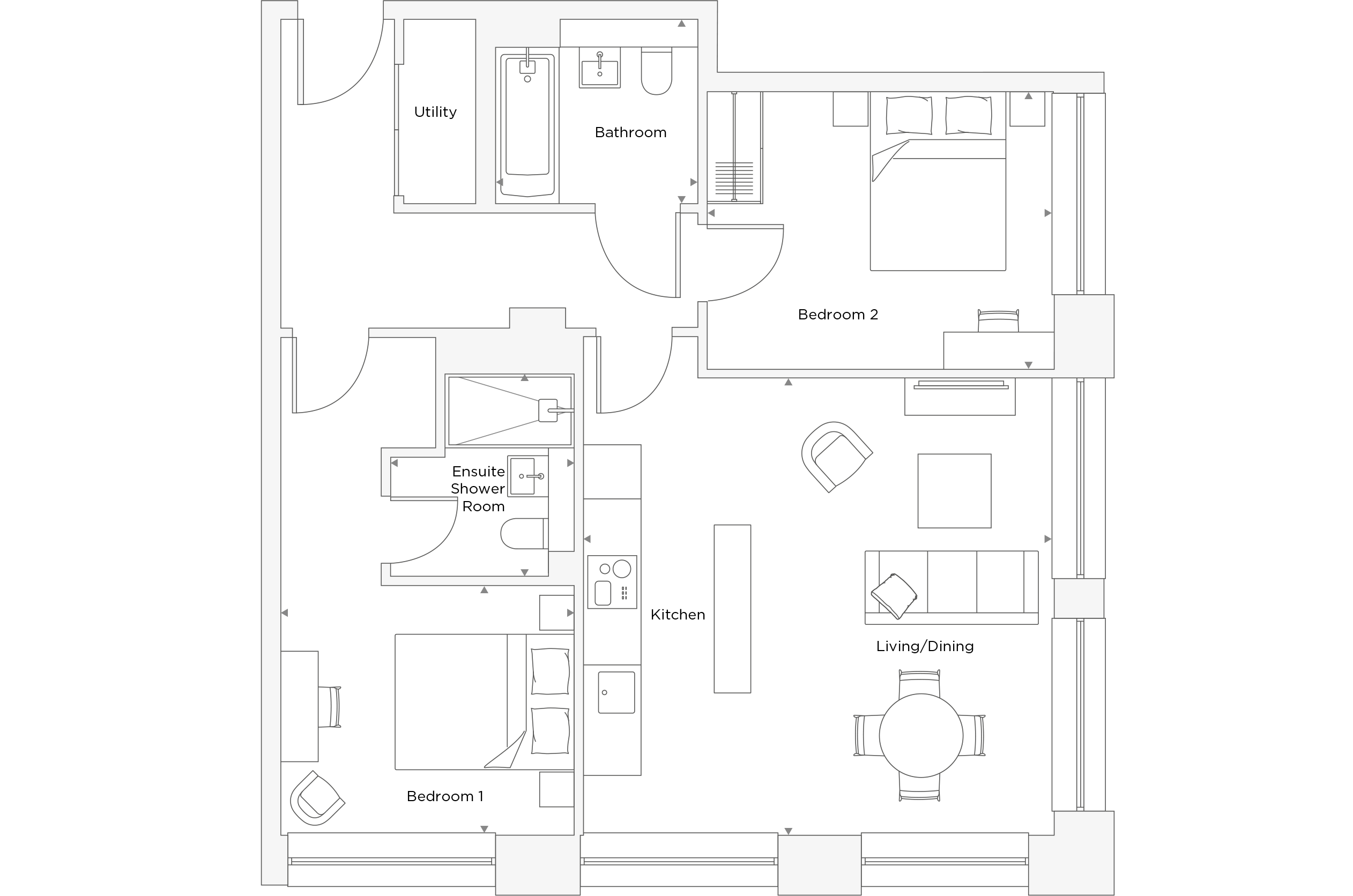 Two Bedroom Apartment A.4.17 Floor Plan