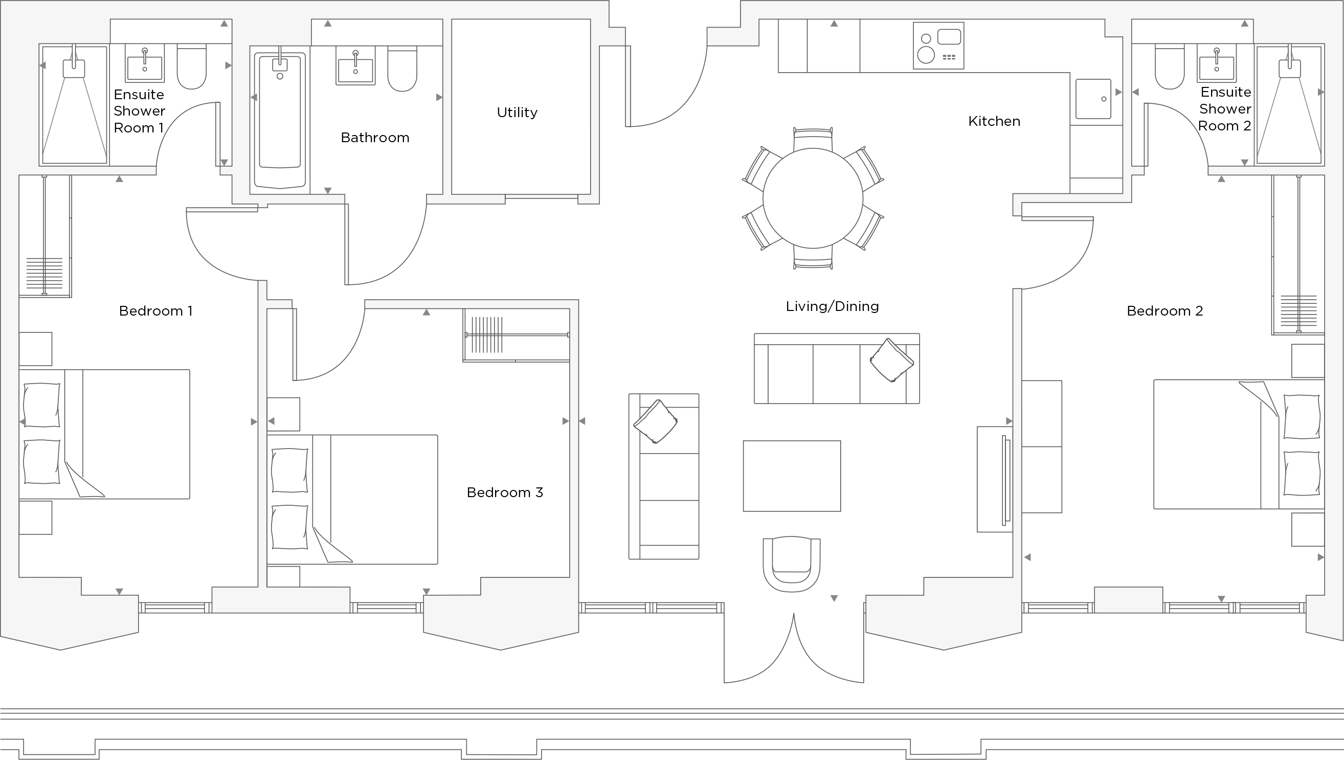 Three Bedroom Apartment B.6.03 Floor Plan