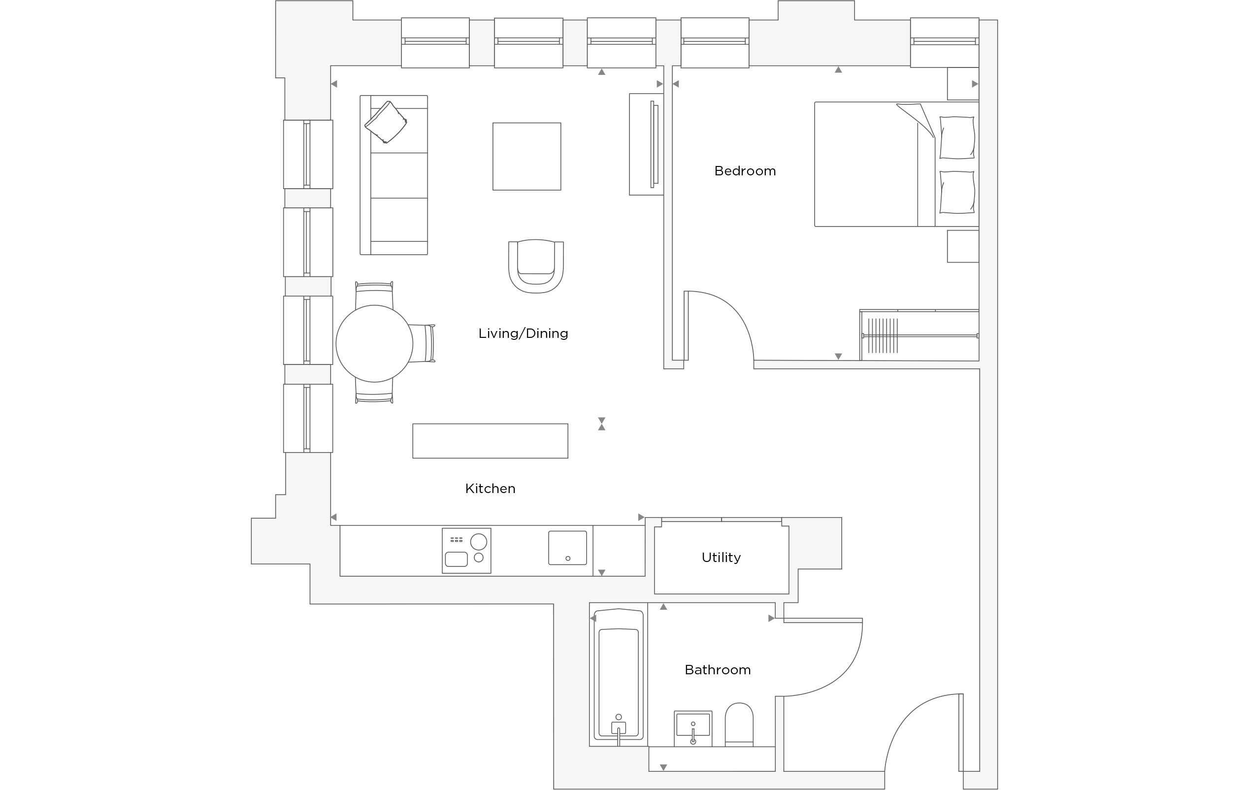 One Bedroom Apartment C.3.02 Floor Plan