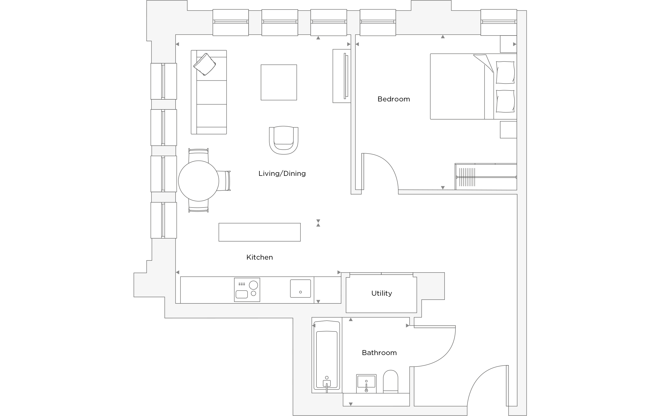 One Bedroom Apartment C.4.02 Floor Plan