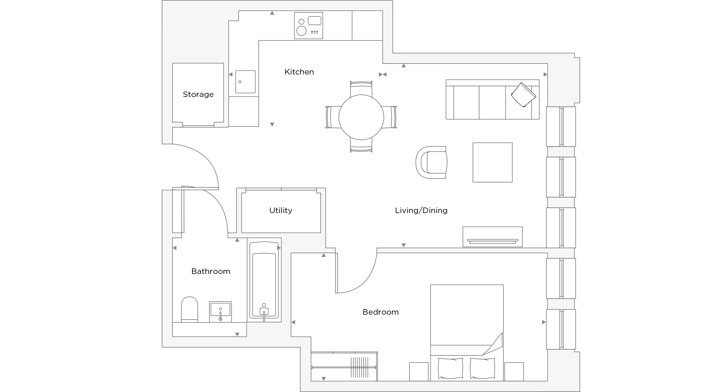 One Bedroom Apartment C.5.04 Floor Plan