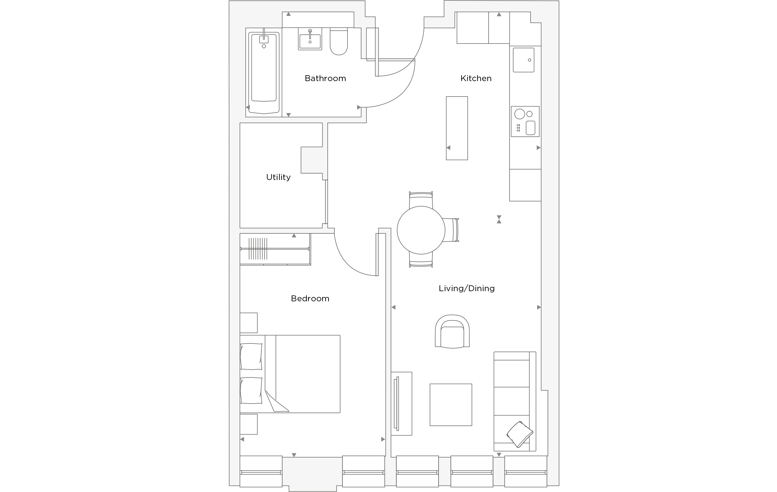 One Bedroom Apartment C.5.06 Floor Plan